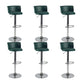 Industrial Backrest Armless Counter Stool Iron Cafe Bar Stool with Adjustable Cushion Dark Green 6 Piece Set Clearhalo 'Bar Furniture' 'Bar Stools' 'bar_stools' 'furn' 'furn_bar_stools' 'Furniture' 'Kitchen & Dining Furniture' 6185532