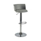 Industrial Backrest Armless Counter Stool Iron Cafe Bar Stool with Adjustable Cushion Smoke Gray 1 Piece Clearhalo 'Bar Furniture' 'Bar Stools' 'bar_stools' 'furn' 'furn_bar_stools' 'Furniture' 'Kitchen & Dining Furniture' 6185534