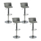 Industrial Backrest Armless Counter Stool Iron Cafe Bar Stool with Adjustable Cushion Smoke Gray 4 Piece Set Clearhalo 'Bar Furniture' 'Bar Stools' 'bar_stools' 'furn' 'furn_bar_stools' 'Furniture' 'Kitchen & Dining Furniture' 6185536