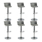 Industrial Backrest Armless Counter Stool Iron Cafe Bar Stool with Adjustable Cushion Smoke Gray 6 Piece Set Clearhalo 'Bar Furniture' 'Bar Stools' 'bar_stools' 'furn' 'furn_bar_stools' 'Furniture' 'Kitchen & Dining Furniture' 6185537