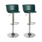 Industrial Backrest Armless Counter Stool Iron Cafe Bar Stool with Adjustable Cushion Blackish Green 2 Piece Set Clearhalo 'Bar Furniture' 'Bar Stools' 'bar_stools' 'furn' 'furn_bar_stools' 'Furniture' 'Kitchen & Dining Furniture' 6185540