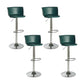 Industrial Backrest Armless Counter Stool Iron Cafe Bar Stool with Adjustable Cushion Blackish Green 4 Piece Set Clearhalo 'Bar Furniture' 'Bar Stools' 'bar_stools' 'furn' 'furn_bar_stools' 'Furniture' 'Kitchen & Dining Furniture' 6185541