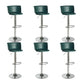 Industrial Backrest Armless Counter Stool Iron Cafe Bar Stool with Adjustable Cushion Blackish Green 6 Piece Set Clearhalo 'Bar Furniture' 'Bar Stools' 'bar_stools' 'furn' 'furn_bar_stools' 'Furniture' 'Kitchen & Dining Furniture' 6185542
