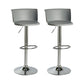 Industrial Backrest Armless Counter Stool Iron Cafe Bar Stool with Adjustable Cushion Grey 2 Piece Set Clearhalo 'Bar Furniture' 'Bar Stools' 'bar_stools' 'furn' 'furn_bar_stools' 'Furniture' 'Kitchen & Dining Furniture' 6185545