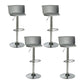 Industrial Backrest Armless Counter Stool Iron Cafe Bar Stool with Adjustable Cushion Grey 4 Piece Set Clearhalo 'Bar Furniture' 'Bar Stools' 'bar_stools' 'furn' 'furn_bar_stools' 'Furniture' 'Kitchen & Dining Furniture' 6185546