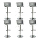 Industrial Backrest Armless Counter Stool Iron Cafe Bar Stool with Adjustable Cushion Grey 6 Piece Set Clearhalo 'Bar Furniture' 'Bar Stools' 'bar_stools' 'furn' 'furn_bar_stools' 'Furniture' 'Kitchen & Dining Furniture' 6185547