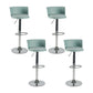Industrial Backrest Armless Counter Stool Iron Cafe Bar Stool with Adjustable Cushion Green 4 Piece Set Clearhalo 'Bar Furniture' 'Bar Stools' 'bar_stools' 'furn' 'furn_bar_stools' 'Furniture' 'Kitchen & Dining Furniture' 6185551