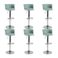 Industrial Backrest Armless Counter Stool Iron Cafe Bar Stool with Adjustable Cushion Green 6 Piece Set Clearhalo 'Bar Furniture' 'Bar Stools' 'bar_stools' 'furn' 'furn_bar_stools' 'Furniture' 'Kitchen & Dining Furniture' 6185552