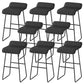 Barhocker im modernen Stil, solider Wave-Sitz, Barhocker mit Metallbeinen