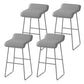 Barhocker im modernen Stil, solider Wave-Sitz, Barhocker mit Metallbeinen
