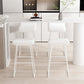 Barhocker im modernen Stil, solider Wave-Sitz, Barhocker mit Metallbeinen