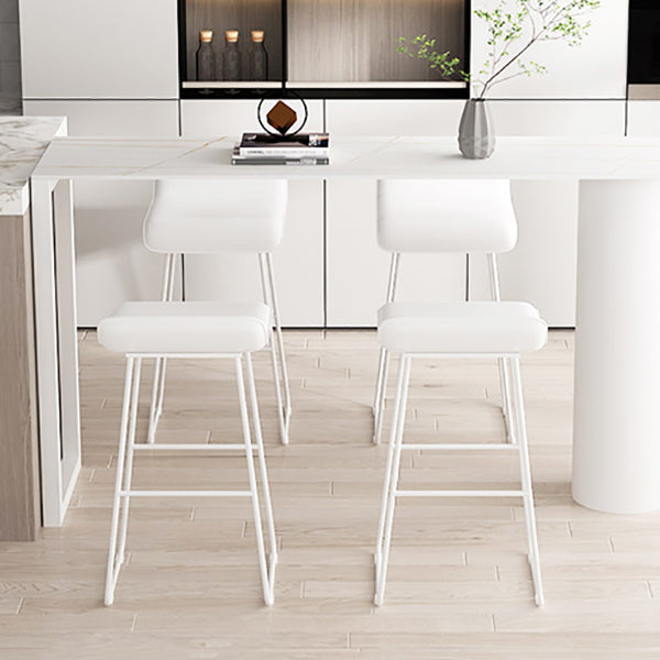 Barhocker im modernen Stil, solider Wave-Sitz, Barhocker mit Metallbeinen