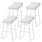 Barhocker im modernen Stil, solider Wave-Sitz, Barhocker mit Metallbeinen