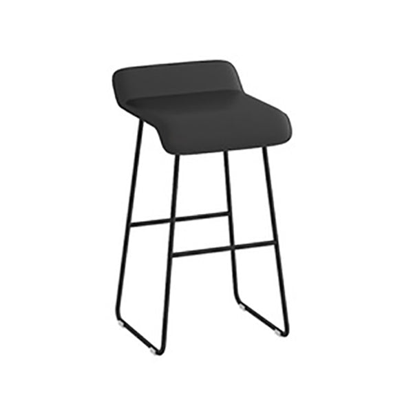 Barhocker im modernen Stil, solider Wave-Sitz, Barhocker mit Metallbeinen