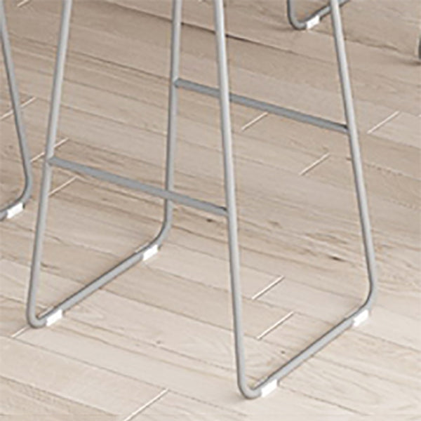 Barhocker im modernen Stil, solider Wave-Sitz, Barhocker mit Metallbeinen