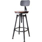 Industrial Rotatable Armless Counter Stool Iron Bar Stool with Pedal Clearhalo 'Bar Furniture' 'Bar Stools' 'bar_stools' 'furn' 'furn_bar_stools' 'Furniture' 'Kitchen & Dining Furniture' 6185698