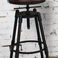 Industrial Rotatable Armless Counter Stool Iron Bar Stool with Pedal Clearhalo 'Bar Furniture' 'Bar Stools' 'bar_stools' 'furn' 'furn_bar_stools' 'Furniture' 'Kitchen & Dining Furniture' 6185702