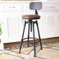 Industrial Rotatable Armless Counter Stool Iron Bar Stool with Pedal Clearhalo 'Bar Furniture' 'Bar Stools' 'bar_stools' 'furn' 'furn_bar_stools' 'Furniture' 'Kitchen & Dining Furniture' 6185706
