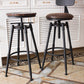 Industrial Rotatable Armless Counter Stool Iron Bar Stool with Pedal Clearhalo 'Bar Furniture' 'Bar Stools' 'bar_stools' 'furn' 'furn_bar_stools' 'Furniture' 'Kitchen & Dining Furniture' 6185709