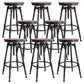 Industrial Rotatable Armless Counter Stool Iron Bar Stool with Pedal Dark Brown Backless 8 Piece Set Clearhalo 'Bar Furniture' 'Bar Stools' 'bar_stools' 'furn' 'furn_bar_stools' 'Furniture' 'Kitchen & Dining Furniture' 6185725