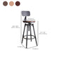 Industrial Rotatable Armless Counter Stool Iron Bar Stool with Pedal Clearhalo 'Bar Furniture' 'Bar Stools' 'bar_stools' 'furn' 'furn_bar_stools' 'Furniture' 'Kitchen & Dining Furniture' 6185726