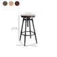 Industrial Rotatable Armless Counter Stool Iron Bar Stool with Pedal Clearhalo 'Bar Furniture' 'Bar Stools' 'bar_stools' 'furn' 'furn_bar_stools' 'Furniture' 'Kitchen & Dining Furniture' 6185727