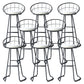 Nordic Style Bar-stool Bucket Counter Bar Stool with Metal Legs Black White 8 Piece Set Clearhalo 'Bar Furniture' 'Bar Stools' 'bar_stools' 'furn' 'furn_bar_stools' 'Furniture' 'Kitchen & Dining Furniture' 6185735