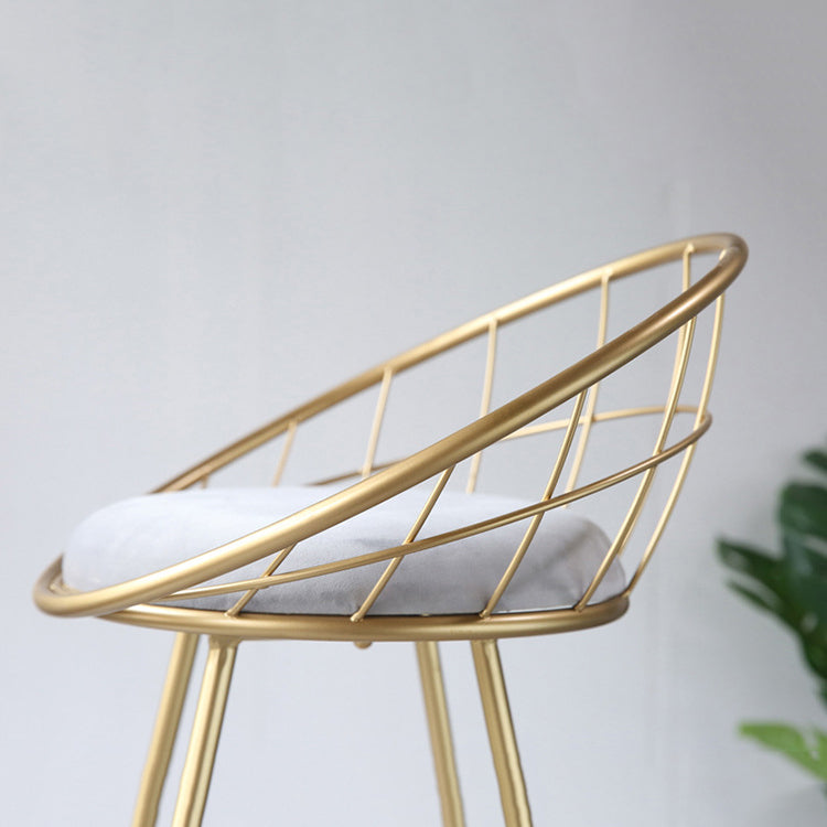 Nordic Style Bar-stool Bucket Counter Bar Stool with Metal Legs Clearhalo 'Bar Furniture' 'Bar Stools' 'bar_stools' 'furn' 'furn_bar_stools' 'Furniture' 'Kitchen & Dining Furniture' 6185739