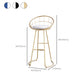 Nordic Style Bar-stool Bucket Counter Bar Stool with Metal Legs Clearhalo 'Bar Furniture' 'Bar Stools' 'bar_stools' 'furn' 'furn_bar_stools' 'Furniture' 'Kitchen & Dining Furniture' 6185747