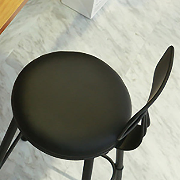 Modern Style Bar-stool Round Seat Counter Bar Stool with Metal Legs Clearhalo 'Bar Furniture' 'Bar Stools' 'bar_stools' 'furn' 'furn_bar_stools' 'Furniture' 'Kitchen & Dining Furniture' 6185759