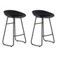 Modern Backrest Armless Counter Stool Iron Cafe Bar Stool with  Acrylic Seat