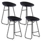 Modern Backrest Armless Counter Stool Iron Cafe Bar Stool with  Acrylic Seat