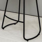 Modern Backrest Armless Counter Stool Iron Cafe Bar Stool with  Acrylic Seat