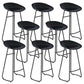 Modern Backrest Armless Counter Stool Iron Cafe Bar Stool with  Acrylic Seat
