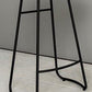 Modern Backrest Armless Counter Stool Iron Cafe Bar Stool with  Acrylic Seat