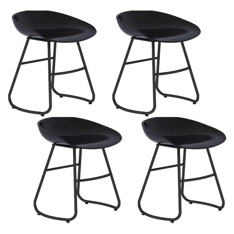 Modern Backrest Armless Counter Stool Iron Cafe Bar Stool with  Acrylic Seat