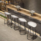 Modern Backrest Armless Counter Stool Iron Cafe Bar Stool with  Acrylic Seat