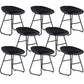 Modern Backrest Armless Counter Stool Iron Cafe Bar Stool with  Acrylic Seat