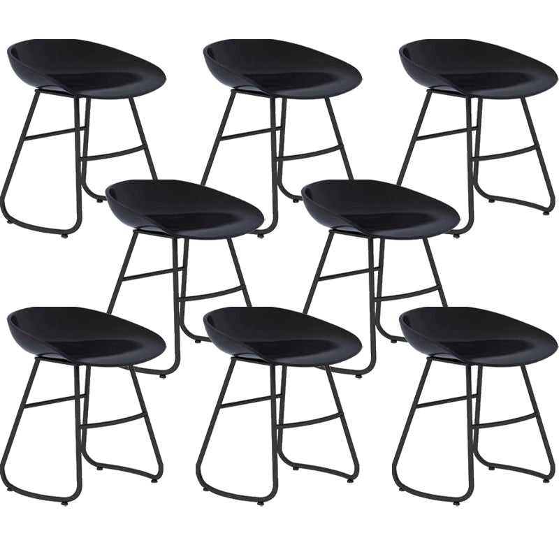 Modern Backrest Armless Counter Stool Iron Cafe Bar Stool with  Acrylic Seat