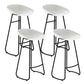 Modern Backrest Armless Counter Stool Iron Cafe Bar Stool with  Acrylic Seat