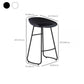 Modern Backrest Armless Counter Stool Iron Cafe Bar Stool with  Acrylic Seat