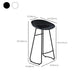 Modern Backrest Armless Counter Stool Iron Cafe Bar Stool with  Acrylic Seat