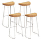 Contemporary Wood Bar Stool Metal Bar Stool with Contoured Seat White 4 Piece Set Clearhalo 'Bar Furniture' 'Bar Stools' 'bar_stools' 'furn' 'furn_bar_stools' 'Furniture' 'Kitchen & Dining Furniture' 6185898