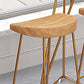 Contemporary Wood Bar Stool Metal Bar Stool with Contoured Seat Clearhalo 'Bar Furniture' 'Bar Stools' 'bar_stools' 'furn' 'furn_bar_stools' 'Furniture' 'Kitchen & Dining Furniture' 6185905