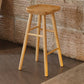 Modern Armless Backless Counter Stool Wood Cafe Bar Stool with Pedal