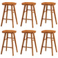 Modern Armless Backless Counter Stool Wood Cafe Bar Stool with Pedal