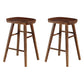 Modern Armless Backless Counter Stool Wood Cafe Bar Stool with Pedal