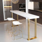 Taburete de bar sin brazos de metal de estilo contemporáneo, taburete de bar de cuero PU para cocina