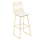 Taburete de bar sin brazos de metal de estilo contemporáneo, taburete de bar de cuero PU para cocina