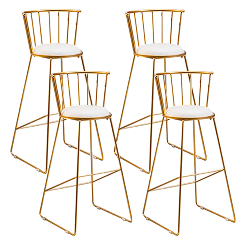 Taburete de bar sin brazos de metal de estilo contemporáneo, taburete de bar de cuero PU para cocina